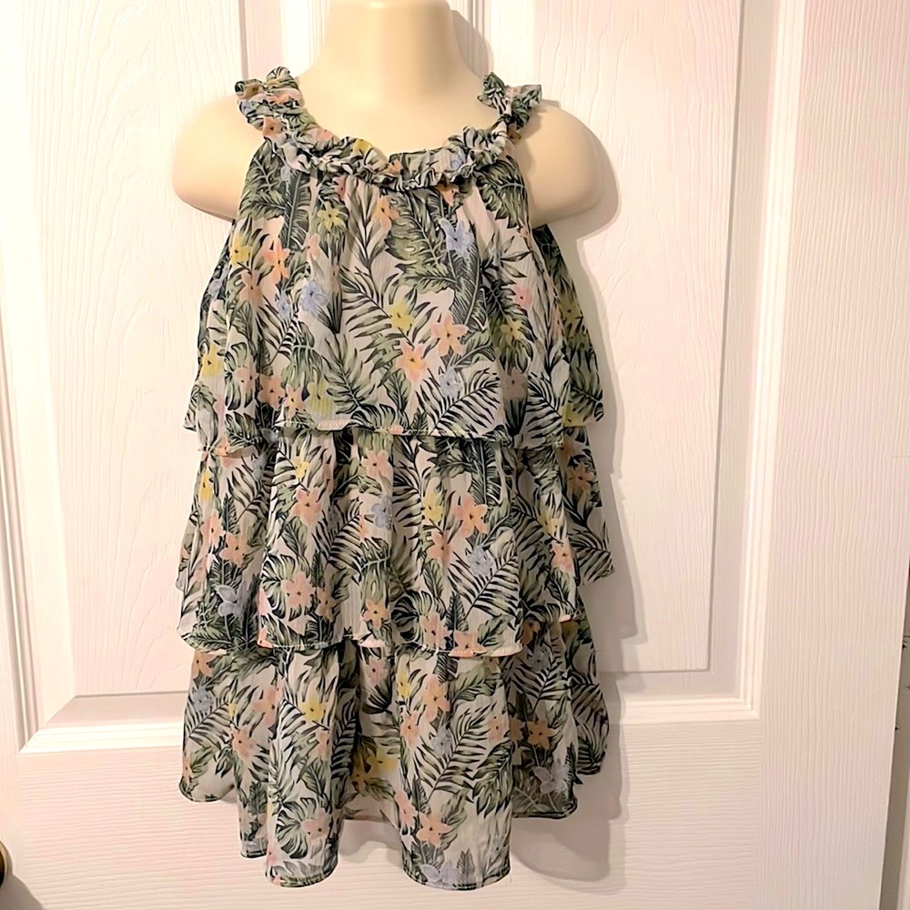 Toddler Girls floral dress wonder nation. 3T